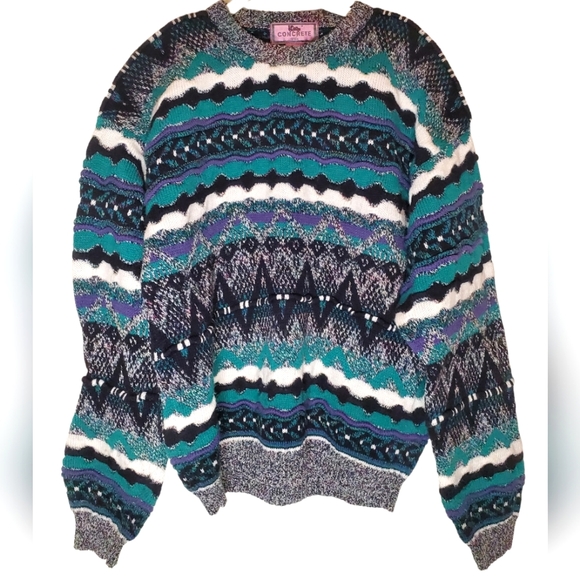 concrete mix Sweaters Vintage Concrete Mix Retro 8s Chunky